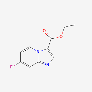 Chemical structure of Ethyl 7-fluoroimidazo[1,2-a]pyridine-3-carboxylate