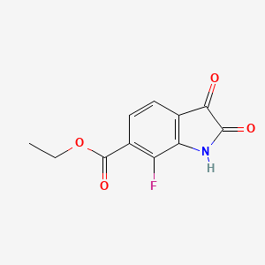 Chemical structure of Ethyl 7-fluoro-2,3-dioxoindoline-6-carboxylate