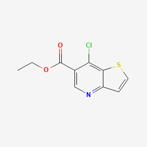 Chemical structure of Ethyl 7-chlorothieno[3,2-b]pyridine-6-carboxylate