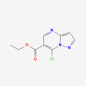 Chemical structure of Ethyl 7-chloropyrazolo[1,5-a]pyrimidine-6-carboxylate