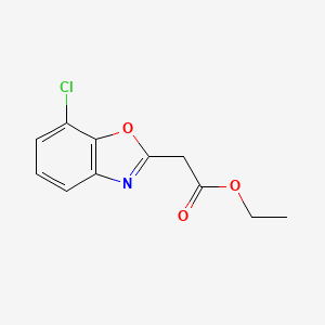 Chemical structure of Ethyl 7-chlorobenzo[d]oxazole-2-acetate