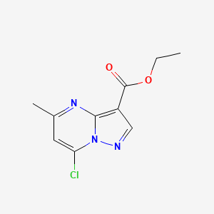 Chemical structure of Ethyl 7-chloro-5-methylpyrazolo[1,5-a]pyrimidine-3-carboxylate