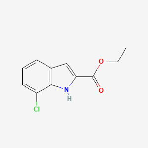 Chemical structure of Ethyl 7-chloro-1H-indole-2-carboxylate