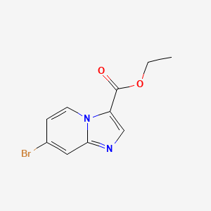 Chemical structure of Ethyl 7-bromoimidazo[1,2-a]pyridine-3-carboxylate