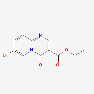 Chemical structure of Ethyl 7-bromo-4-oxo-4H-pyrido[1,2-a]pyrimidine-3-carboxylate
