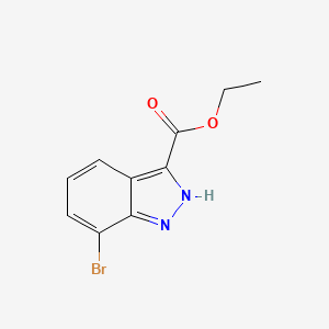 Chemical structure of Ethyl 7-bromo-1H-indazole-3-carboxylate