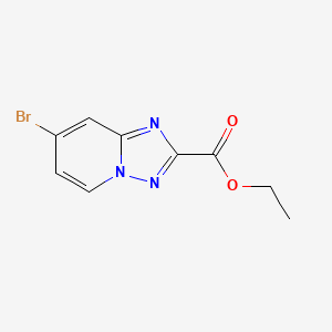 Chemical structure of Ethyl 7-bromo-[1,2,4]triazolo[1,5-a]pyridine-2-carboxylate