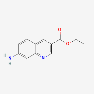 Chemical structure of Ethyl 7-aminoquinoline-3-carboxylate