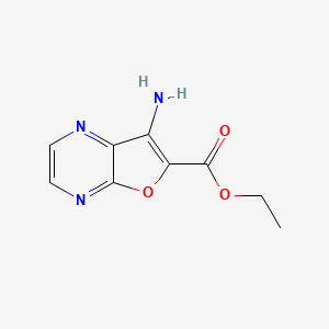 Chemical structure of Ethyl 7-aminofuro[2,3-b]pyrazine-6-carboxylate