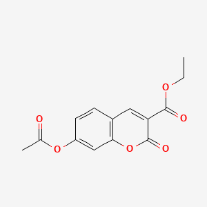 Chemical structure of Ethyl 7-acetoxycoumarin-3-carboxylate