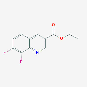 Chemical structure of Ethyl 7,8-difluoroquinoline-3-carboxylate