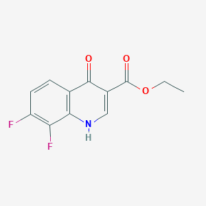 Chemical structure of Ethyl 7,8-difluoro-4-oxo-1,4-dihydroquinoline-3-carboxylate