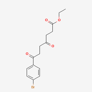Chemical structure of Ethyl 7-(4-bromophenyl)-4,7-dioxoheptanoate