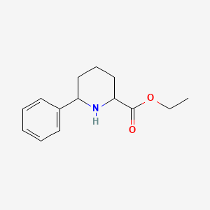 Chemical structure of Ethyl 6-phenylpiperidine-2-carboxylate