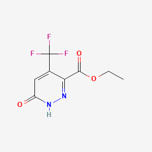 Chemical structure of Ethyl 6-oxo-4-(trifluoromethyl)-1,6-dihydropyridazine-3-carboxylate