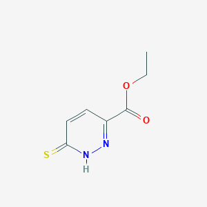Chemical structure of Ethyl 6-mercaptopyridazine-3-carboxylate