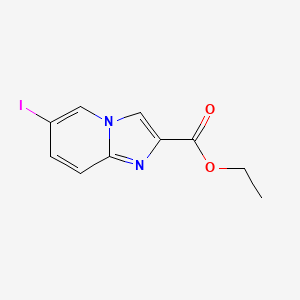 Chemical structure of Ethyl 6-iodoimidazo[1,2-a]pyridine-2-carboxylate
