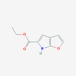 Chemical structure of Ethyl 6H-furo[2,3-b]pyrrole-5-carboxylate
