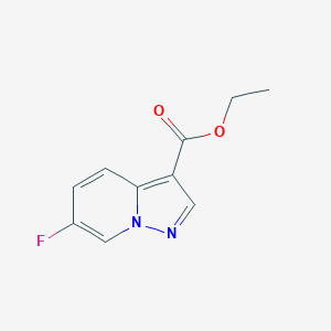 Chemical structure of Ethyl 6-fluoropyrazolo[1,5-a]pyridine-3-carboxylate