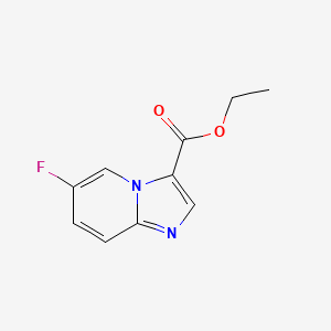 Chemical structure of Ethyl 6-fluoroimidazo[1,2-a]pyridine-3-carboxylate