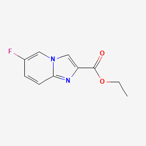 Chemical structure of Ethyl 6-fluoroimidazo[1,2-a]pyridine-2-carboxylate
