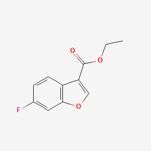 Chemical structure of Ethyl 6-fluorobenzofuran-3-carboxylate
