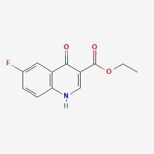 Chemical structure of Ethyl 6-Fluoro-4-hydroxyquinoline-3-carboxylate