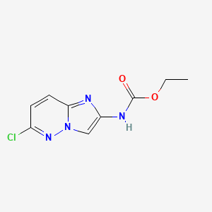 Chemical structure of Ethyl 6-Chloroimidazo[1,2-b]pyridazin-2-ylcarbamate