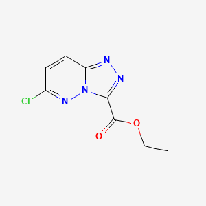 Chemical structure of Ethyl 6-chloro-[1,2,4]triazolo[4,3-b]pyridazine-3-carboxylate
