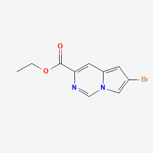 Chemical structure of Ethyl 6-bromopyrrolo[1,2-c]pyrimidine-3-carboxylate