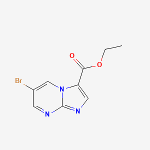 Chemical structure of Ethyl 6-bromoimidazo[1,2-a]pyrimidine-3-carboxylate