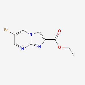 Chemical structure of Ethyl 6-bromoimidazo[1,2-a]pyrimidine-2-carboxylate