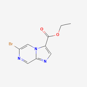 Chemical structure of Ethyl 6-bromoimidazo[1,2-a]pyrazine-3-carboxylate