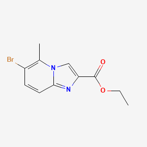 Chemical structure of Ethyl 6-bromo-5-methylimidazo[1,2-a]pyridine-2-carboxylate