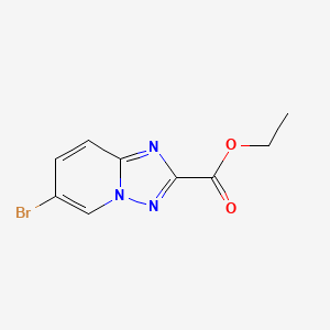 Chemical structure of Ethyl 6-bromo-[1,2,4]triazolo[1,5-a]pyridine-2-carboxylate