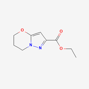 Chemical structure of Ethyl 6,7-dihydro-5H-pyrazolo[5,1-b][1,3]oxazine-2-carboxylate