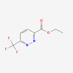 Chemical structure of Ethyl 6-(trifluoromethyl)pyridazine-3-carboxylate