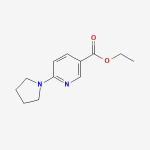 Chemical structure of Ethyl 6-(pyrrolidin-1-yl)nicotinate