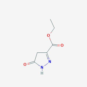 Chemical structure of Ethyl 5-oxo-4,5-dihydro-1H-pyrazole-3-carboxylate