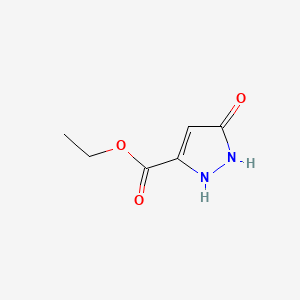 Chemical structure of Ethyl 5-oxo-2,5-dihydro-1H-pyrazole-3-carboxylate