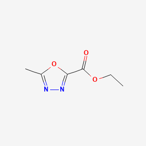 Chemical structure of Ethyl 5-Methyl-1,3,4-oxadiazole-2-carboxylate