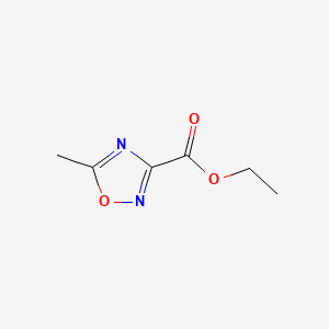 Chemical structure of Ethyl 5-methyl-1,2,4-oxadiazole-3-carboxylate