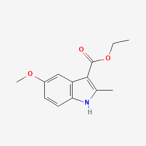 Chemical structure of Ethyl 5-methoxy-2-methyl-1H-indole-3-carboxylate
