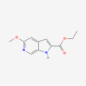 Chemical structure of Ethyl 5-methoxy-1H-pyrrolo[2,3-c]pyridine-2-carboxylate