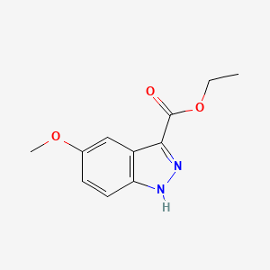 Chemical structure of Ethyl 5-methoxy-1H-indazole-3-carboxylate
