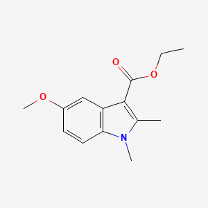 Chemical structure of ETHYL 5-METHOXY-1,2-DIMETHYLINDOLE-3-CARBOXYLATE