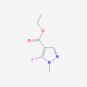 Chemical structure of Ethyl 5-iodo-1-methyl-1H-pyrazole-4-carboxylate