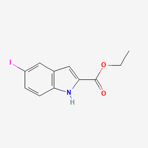 Chemical structure of Ethyl 5-iodo-1H-indole-2-carboxylate