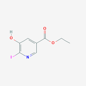 Chemical structure of Ethyl 5-hydroxy-6-iodonicotinate