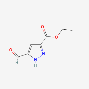 Chemical structure of Ethyl 5-Formylpyrazole-3-carboxylate